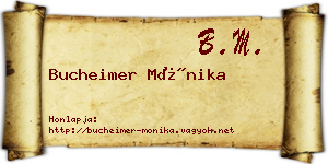 Bucheimer Mónika névjegykártya